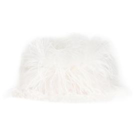 Lanvin White feather collar White