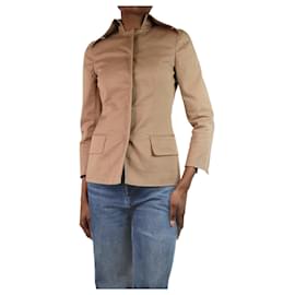 Dolce & Gabbana-Brown padded-shoulder fitted jacket - size IT 40-Brown