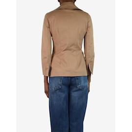 Dolce & Gabbana-Brown padded-shoulder fitted jacket - size IT 40-Brown