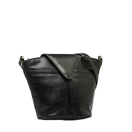Givenchy-Leather Crossbody Bag-Black