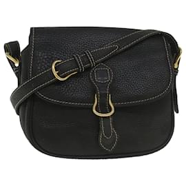 Céline-CELINE Shoulder Bag Leather Black Auth bs8999-Black