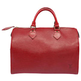 Louis Vuitton-Louis Vuitton Epi Speedy 30 Hand Bag Castilian Red M43007 LV Auth ki3625-Other
