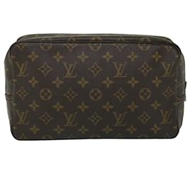 Louis Vuitton-Louis Vuitton Monogram Trousse Toilette 28 Clutch Bag M47522 LV Auth am5084-Monogram