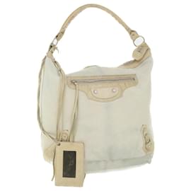 Balenciaga-BALENCIAGA The Day Editors Shoulder Bag Harako leather White 140442 Auth yk8836-White