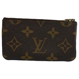 Louis Vuitton-Bolsa Moeda M LOUIS VUITTON Monograma Pochette Cles M62650 Autenticação de LV 56690-Monograma