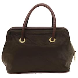 Céline-CELINE Bolso de Mano Nylon Caqui Auth 55453-Caqui