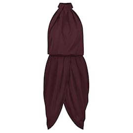 Autre Marque Monique Singh, Robe drapée bordeaux Rouge