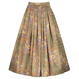 Autre Marque-Monique Singh, Gonna lunga da sera in jacquard floreale-Multicolore