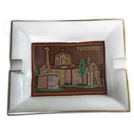 Cinzeiro e bandeja de bolso em porcelana de Limoges Hermès Outro