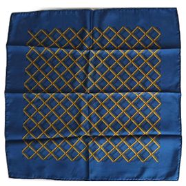 Lenço de seda Hermès azul 40x40 Azul