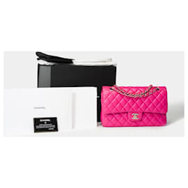 Chanel-Sac Chanel Timeless/Clásico en cuero rosa - 101332-Rosa