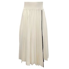 Falda midi plisada blanca de Sacai Blanco