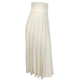 Sacai-Falda midi plisada blanca de Sacai-Blanco