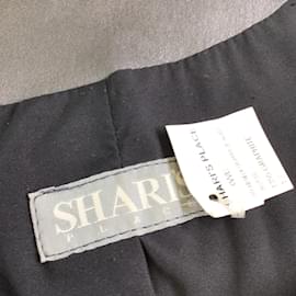 Autre Marque-Shari's Place Graphite verkürzte Lederjacke mit Rundhalsausschnitt und durchgehendem Reißverschluss-Grau
