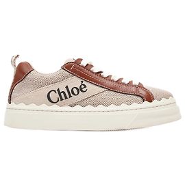 Chloé Lauren Beige / Blanc / Toile Marron UE 37 UK 4 Beige
