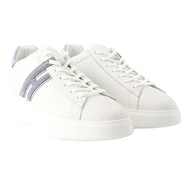 Hogan-H Slash Sneakers – Hogan – Leder – Weiß-Weiß