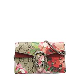 Gucci-Super Mini GG Supreme Blooms Dionysus Crossbody Bag  476432-Red