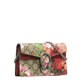 Gucci-Super Mini GG Supreme Blooms Dionysus Crossbody Bag  476432-Red