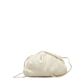 Bottega Veneta-La mini borsa in pelle Pouch-Bianco