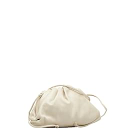 Bottega Veneta-Le mini sac en cuir Pouch-Blanc