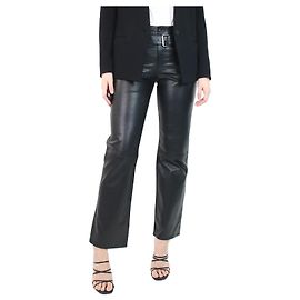 RTA Schwarze Lederhose mit Gürtel – Größe XS Schwarz