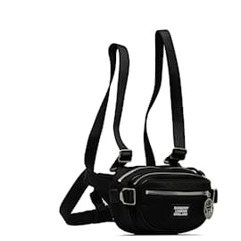 Burberry-Burberry Sac ceinture canon en nylon noir-Noir