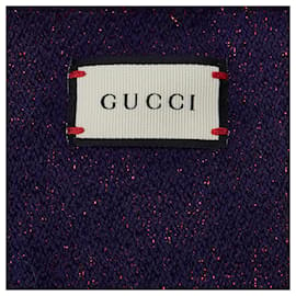 Gucci-Écharpe en laine bleue GG Gucci-Bleu