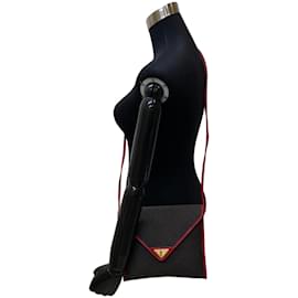 Yves Saint Laurent-Waxed Canvas Crossbody Bag-Black