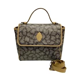 Yves Saint Laurent-Leather Flap Handbag-Brown