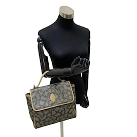 Yves Saint Laurent-Leather Flap Handbag-Brown