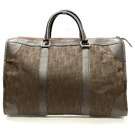 Dior-Oblique Boston Bag-Brown