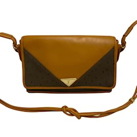 Yves Saint Laurent Leder-Umhängetasche Braun