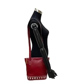 Yves Saint Laurent-Cassandra Leather Shoulder Bag-Red