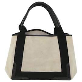Balenciaga-BALENCIAGA Tote Bag Canvas White 339933 Auth ep1945-White