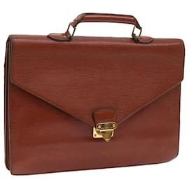Louis Vuitton-LOUIS VUITTON Epi Serviette Conseiller Briefcase Brown M54423 LV Auth bs9034-Brown