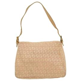 Fendi-FENDI Bolso de hombro Mamma Baguette de lona Zucchino Rosa Auth fm2757-Rosa