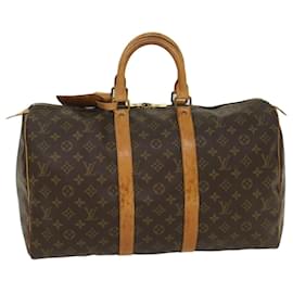 Louis Vuitton-Louis Vuitton-Monogramm Keepall 45 Boston Bag M.41428 LV Auth 55973-Monogramm
