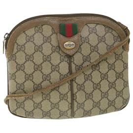 Gucci-GUCCI GG Supreme Web Sherry Line Shoulder Bag Beige Red 98 02 047 Auth ep1935-Red,Beige