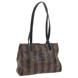 Fendi-FENDI Sac à bandoulière en toile Pecan Toile enduite Marron Auth ar10390b-Marron
