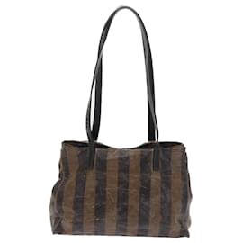 Fendi-FENDI Sac à bandoulière en toile Pecan Toile enduite Marron Auth ar10390b-Marron
