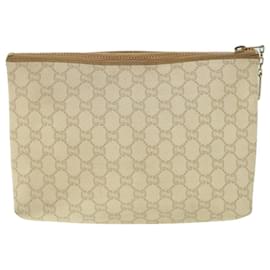 Gucci-Bolso de mano GUCCI GG Plus Supreme Cuero de PVC Beige Auth ep1950-Beige