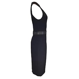 Michael Kors-Michael Kors Collection Black Boucle Crepe Halter Dress-Black