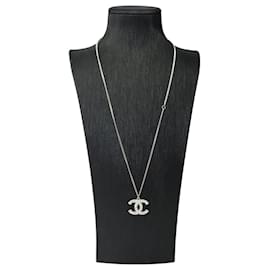 Chanel-CHANEL CC Jewelry in Silver Metal - 101540-Silvery