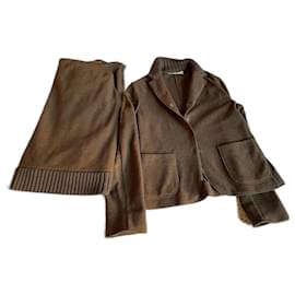 Miu Miu-Miu Miu Jacket and Skirt Suit Size 40-Chestnut