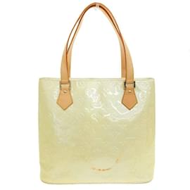Louis Vuitton-Louis Vuitton Monogram Vernis Houston Leather Tote Bag M91055  in Good condition-Yellow