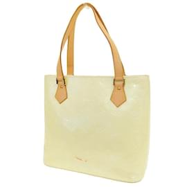 Louis Vuitton-Louis Vuitton Bolso tote de cuero Vernis Houston con monograma M91055  en buen estado-Amarillo