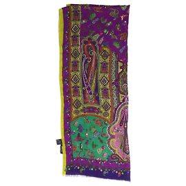 Etro Lenço roxo estampado paisley Roxo