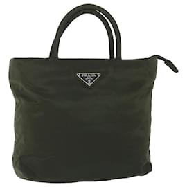 Prada-PRADA Hand Bag Nylon Green Auth fm2766-Green