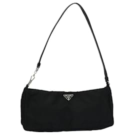 Prada-Bolsa de ombro PRADA Nylon Preto Auth yk9117-Preto