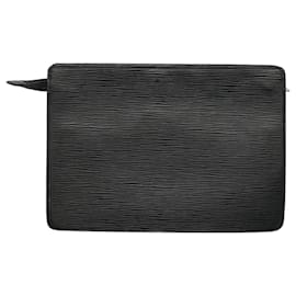 Louis Vuitton-LOUIS VUITTON Epi Pochette Homme Clutch Bag Black M52522 LV Auth ep1941-Black